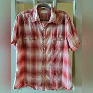 Lucky Brand Mens Large Snap button SHIRT